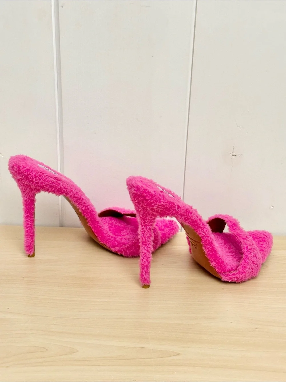 Kandee Legally Pink Towelling Mules Size 40